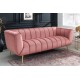 SOFA NOBLESSE 225X90CM WELUR RÓŻOWY