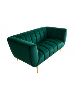 SOFA 2-OSOBOWA NOBLESSE 165X90 CM ZIELONA WELUR