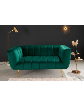 SOFA 2-OSOBOWA NOBLESSE 165X90 CM ZIELONA WELUR