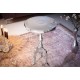 STOLIK KAWOWY JARDIN 35CM SREBRNY