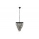 ŻYRANDOL CRYSTAL 52 CM SZKLANY SZARY
