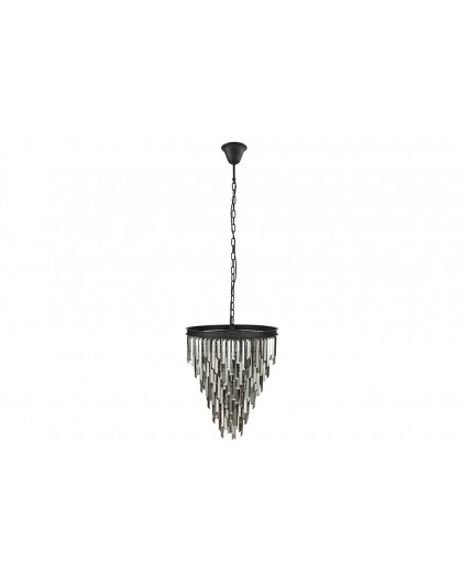 ŻYRANDOL CRYSTAL 52 CM SZKLANY SZARY