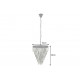 ŻYRANDOL CRYSTAL 52 CM SZKLANY SZARY