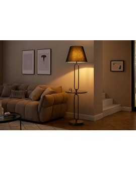 LAMPA PODŁOGOWA SERVANT METALOWA CZARNA