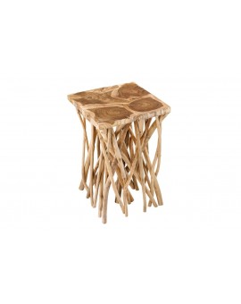 STOLIK KAWOWY DRIFTWOOD 40X40 CM TEAK