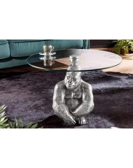 STOLIK KAWOWY KONG 60 CM SREBRNY