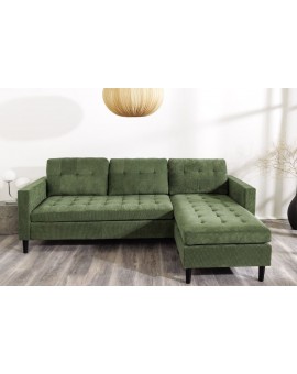 NAROŻNIK STOCKHOLM 220x120 CM SZTRUKS ZIELONY