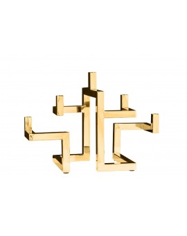 ŚWIECZNIK ABSTRACT 49 CM ZŁOTY