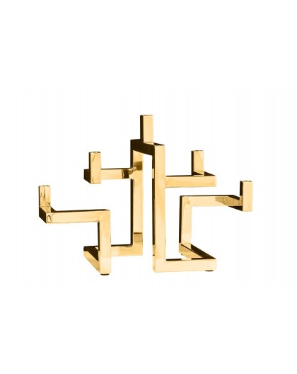 ŚWIECZNIK ABSTRACT 49 CM ZŁOTY