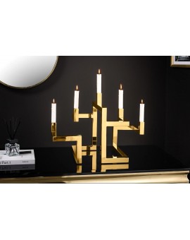 ŚWIECZNIK ABSTRACT 49 CM ZŁOTY