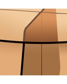 OKRĄGŁY STOLIK KAWOWY SAMOS SZKLANY PRZYDYMIONY