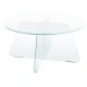 OKRĄGŁY STOLIK KAWOWY SAMOS SZKLANY PRZYDYMIONY