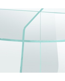 OKRĄGŁY STOLIK KAWOWY SAMOS SZKLANY PRZYDYMIONY