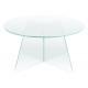 OKRĄGŁY STOLIK KAWOWY SAMOS SZKLANY PRZYDYMIONY