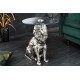 STOLIK KAWOWY WILDLIFE LION 45 CM SREBRNY