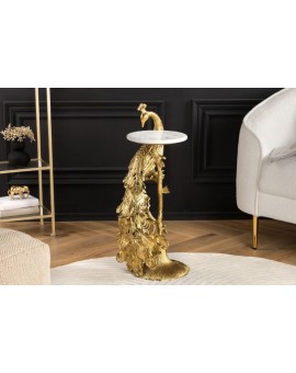 STOLIK KAWOWY WILDLIFE PEACOCK 33 CM ZŁOTY