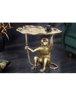STOLIK KAWOWY WILDLIFE MONKEY 55 CM ZŁOTY