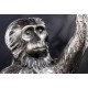 STOLIK KAWOWY WILDLIFE MONKEY 55 CM SREBRNY