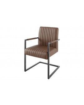 KRZESŁO BIG ASTON CIEMNOBRĄZOWA SKÓRA