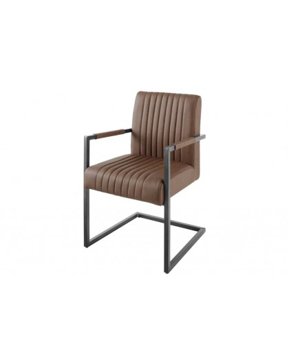 KRZESŁO BIG ASTON CIEMNOBRĄZOWA SKÓRA