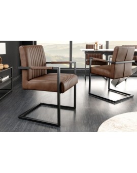 KRZESŁO BIG ASTON CIEMNOBRĄZOWA SKÓRA