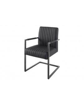 KRZESŁO BIG ASTON CZARNA SKÓRA