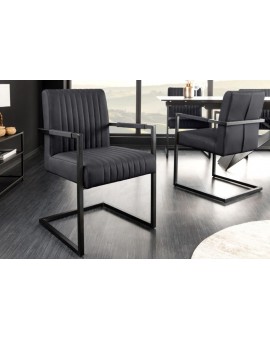 KRZESŁO BIG ASTON CZARNA SKÓRA