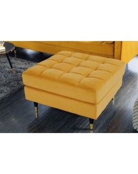 PUF COZY VELVET 80X80 CM MUSZTARDOWY WELUR