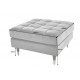 PUF COZY VELVET 80X80 CM MUSZTARDOWY WELUR