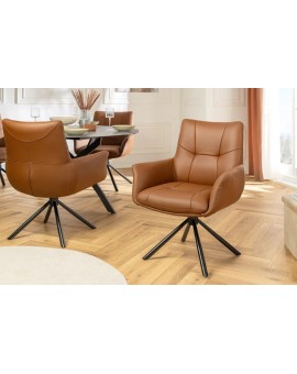 KRZESŁO OBROTOWE SIGNATURE BRĄZOWA SK&Oacute;RA