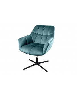 FOTEL OBROTOWY PAPILLON WELUR TURKUSOWY