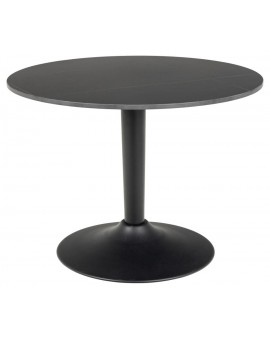 STOLIK KAWOWY MALTA 60 CM CERAMIKA CZARNA
