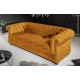 SOFA CHESTERFIELD 3-OSOBOWA MUSZTARDOWY WELUR