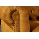 SOFA CHESTERFIELD 3-OSOBOWA MUSZTARDOWY WELUR