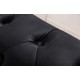 SOFA CHESTERFIELD 3-OSOBOWA CZARNY WELUR