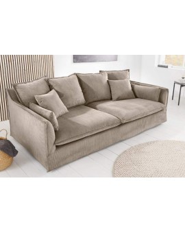 SOFA HEAVEN 202X105 CM SZTRUKS SZAROBEŻOWY