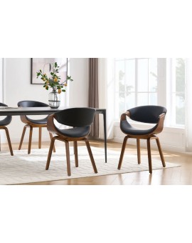 KRZESŁO ORGANIC EKOSKÓRA CZARNA