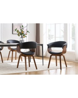 KRZESŁO ORGANIC II EKOSK&Oacute;RA CZARNA