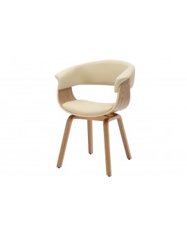 KRZESŁO ORGANIC II EKOSKÓRA BEŻOWA