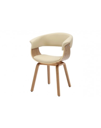 KRZESŁO ORGANIC II EKOSKÓRA BEŻOWA