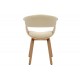 KRZESŁO ORGANIC II EKOSKÓRA BEŻOWA