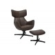 FOTEL OBROTOWY VOGUE EKOSKÓRA BRĄZOWA