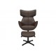 FOTEL OBROTOWY VOGUE EKOSKÓRA BRĄZOWA