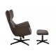 FOTEL OBROTOWY VOGUE EKOSKÓRA BRĄZOWA