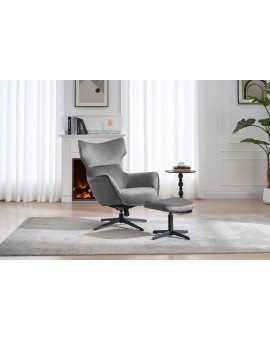 PODNÓŻEK OBROTOWY VOGUE SZARY