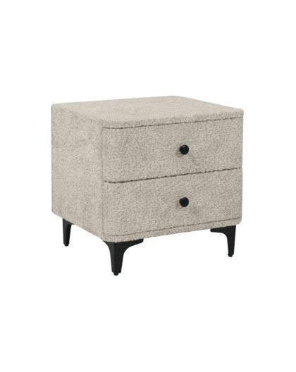 SZAFKA NOCNA ART DECO 45X40 CM BOUCLE SZARA