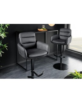 HOKER OBROTOWY II BIG GEORGE ANTRACYT SKÓRA