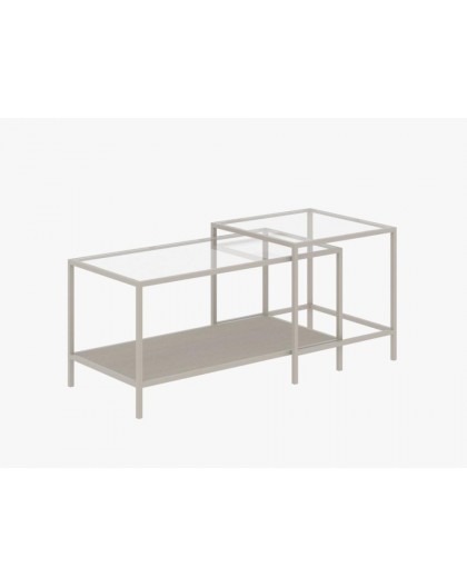 ZESTAW STOLIKÓW KAWOWYCH SEAFORD 90X50CM SZARY