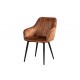 KRZESŁO TURIN BRĄZOWY WELUR