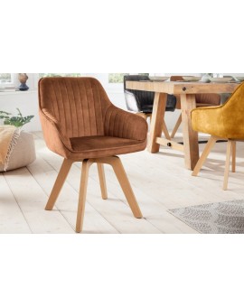 KRZESŁO OBROTOWE LIVORNO BRĄZOWY WELUR